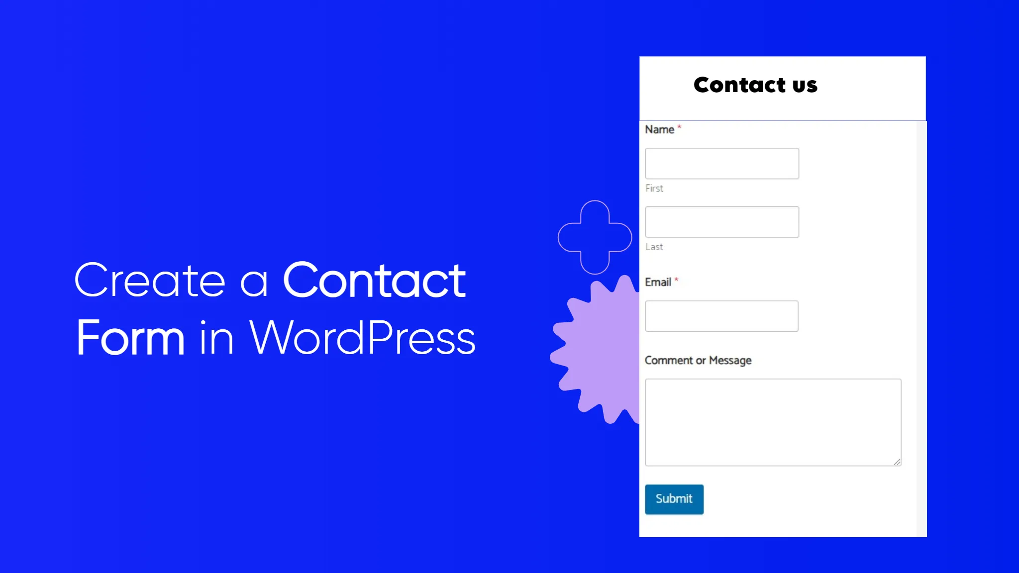 How to create a contact form in WordPress Website