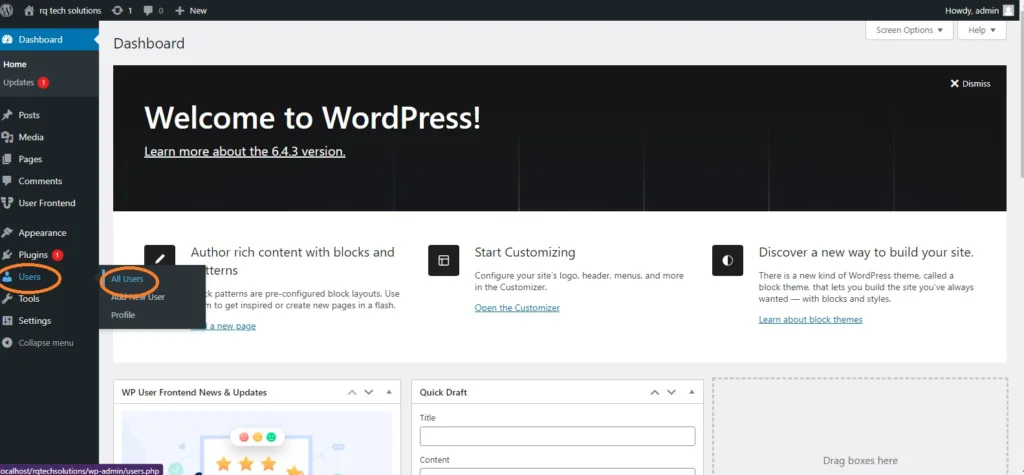 How to delet user in wordpress