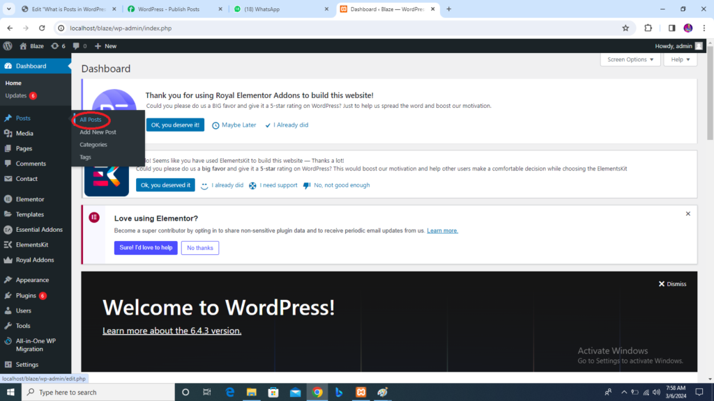 how to preview posts in wordpress